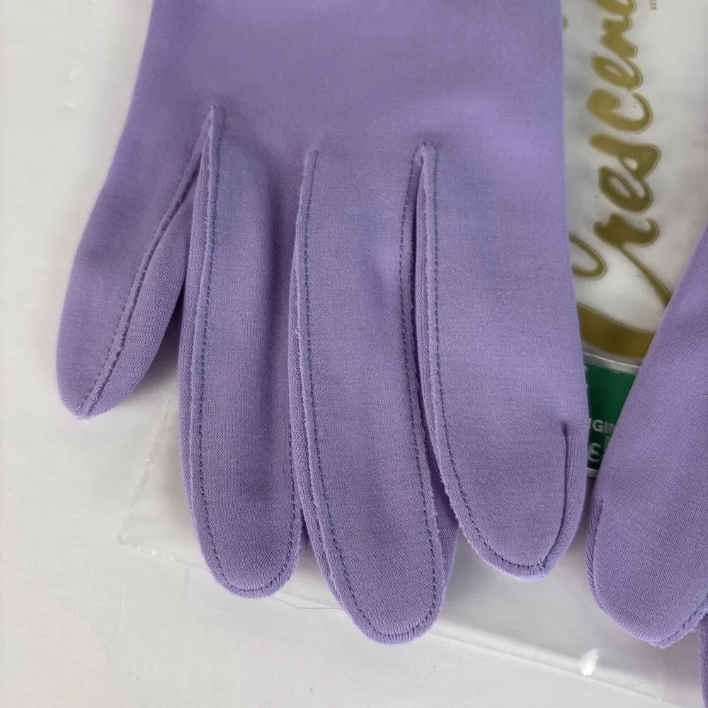 VTG Crescendoe Purple Gloves Wrist Knot Size B 7 7 1/2